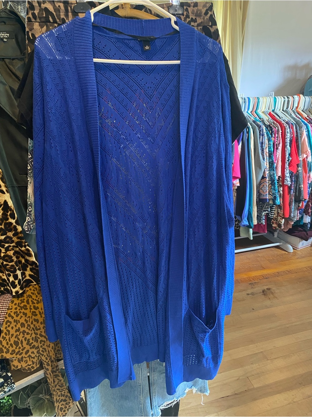 torrid Royal Blue Open-Front Lightweight loose knit Cardigan